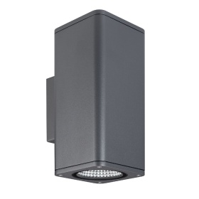 Уличный настенный светильник Arlight LGD-EVO-WALL-TWIN-S100x100-2x12W Warm3000 (GR, 44 deg, 230V) 046195