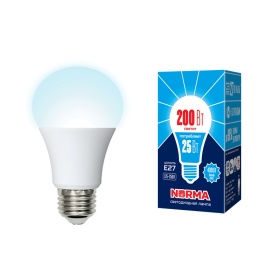 Лампа светодиодная (UL-00004470) Volpe E27 25W 4000K матовая LED-A70-25W/4000K/E27/FR/NR