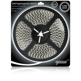 Светодиодная влагозащищенная лента Gauss 9,6W/m 120LED/m 2835SMD холодный белый 5M 311000310