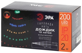 Гирлянда дождик 10 нитей 220V мультиколор ЭРА ENIN -2NM Б0047966