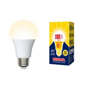 Лампа светодиодная (UL-00003787) Volpe E27 11W 3000K матовая LED-A60-11W/WW/E27/FR/NR