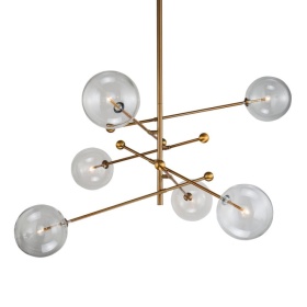 Люстра на штанге Delight Collection Globe Mobile KG0835P-6 brass