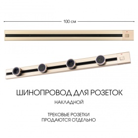 Накладной шинопровод с выключателем Arte Milano Am-track-sockets 385201TOB/100 Gold