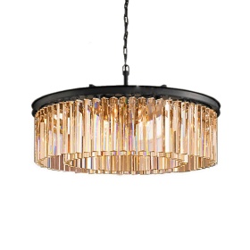 Подвесная люстра Delight Collection 1920s Odeon KR0387P-10B black/amber