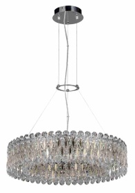 Подвесная люстра Crystal Lux Lirica LIRICA SP10 D610 CHROME/GOLD-TRANSPARENT