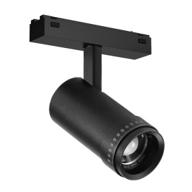 Трековый магнитный светильник Arlight MAG-VIBE-SPOT-ZOOM-R47-10W Day4000 (BK, 20-55 deg, 48V) 044482