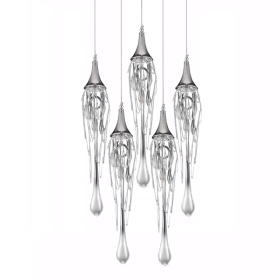 Подвесной светильник Delight Collection Goddess Tears P68009L-5/R chrome