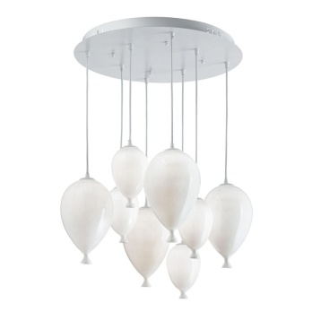 Подвесная люстра Ideal Lux Clown SP8 Bianco 100883