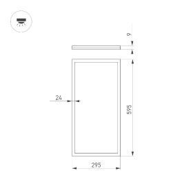 Потолочный светильник Arlight DL-INTENSO-S300x600-28W White6000 (WH, 120 deg, CRI90, 230V) 043552