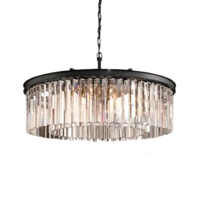 Подвесная люстра Delight Collection 1920s Odeon KR0387P-10B black/clear